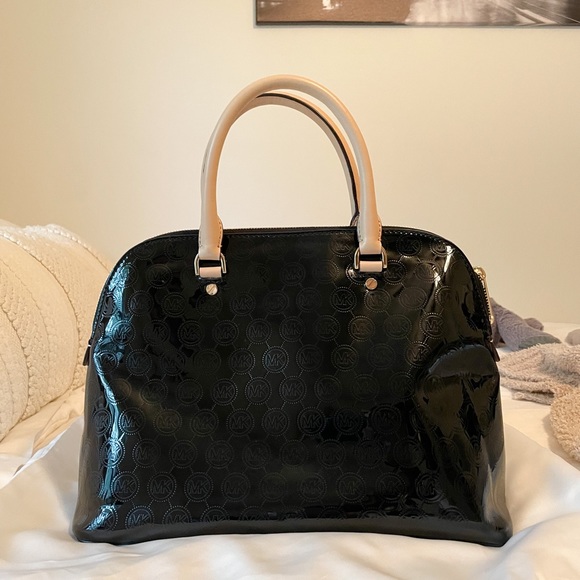 Michael Kors Black Patent Leather Top Handle Bag - Picture 2 of 2